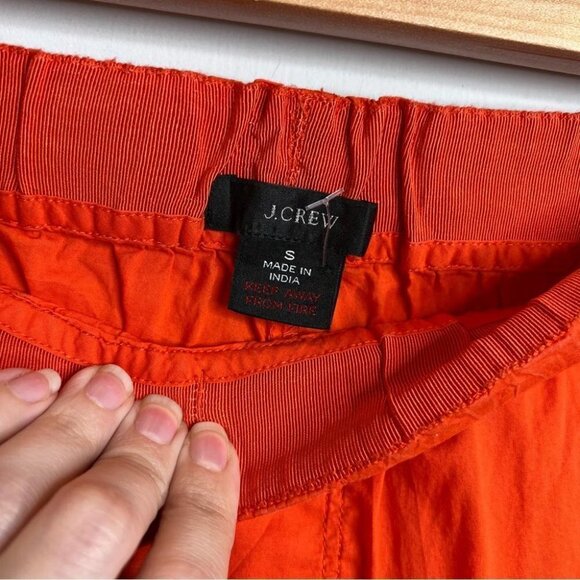 J Crew Womens Size Small Cotton Pyjama Pants Cropped Bright Orange Drawstring - Picture 5 of 9